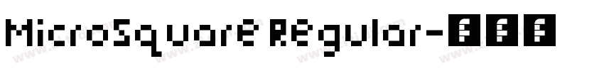 MicroSquare Regular字体转换